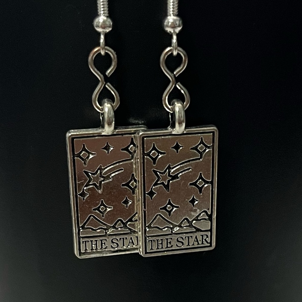 Tarot Card “Star” Sterling Silver Earrings